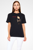 Faithless Baskılı Unisex Siyah Tişört - Tshirt