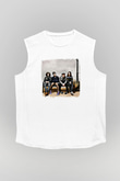 Fall Out Boy Baskılı Unisex Beyaz Kolsuz Tişört
