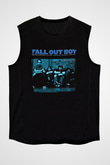 Fall Out Boy Baskılı Unisex Siyah Kolsuz Tişört