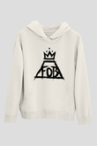 Fall Out Boy Beyaz Unisex Kapşonlu Sweatshirt