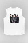 Falling In Reverse Baskılı Unisex Beyaz Kolsuz Tişört