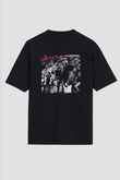 Falling In Reverse Baskılı Unisex Siyah Oversize Tişört