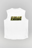 Fallout Beyaz Unisex Kolsuz Tişört