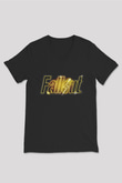 Fallout Siyah Unisex V Yaka Tişört