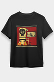 Fantomas Baskılı Unisex Siyah Tişört