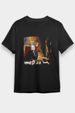 Fantomas Baskılı Unisex Siyah Tişört