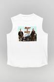 Fast N' Loud Beyaz Unisex Kolsuz Tişört