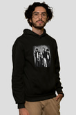 Faster Pussycat Baskılı Unisex Siyah Hoodie