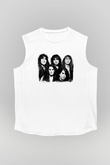 Fates Warning Baskılı Unisex Beyaz Kolsuz Tişört