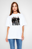 Fates Warning Baskılı Unisex Beyaz Oversize Tişört