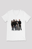 Fates Warning Baskılı Unisex Beyaz V Yaka Tişört