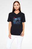 Fates Warning Baskılı Unisex Siyah V Yaka Tişört