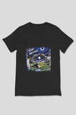 Fates Warning Baskılı Unisex Siyah V Yaka Tişört