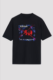 Fear Factory Baskılı Unisex Siyah Oversize Tişört