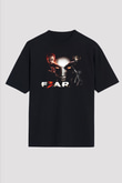Fear Siyah Unisex Oversize Tişört T-Shirt