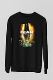 Fear Siyah Unisex Sweatshirt