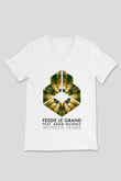 Fedde Le Grand Beyaz Unisex V Yaka Tişört