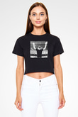 Fedde Le Grand Siyah  Crop Top Tişört