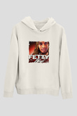 Fetty Wap Baskılı Unisex Beyaz Kapüşonlu Sweatshirt