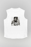 Fetty Wap Baskılı Unisex Beyaz Kolsuz Tişört