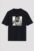 Fetty Wap Baskılı Unisex Oversize Siyah Tişört