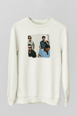 Fidlar Baskılı Unisex Beyaz Sweatshirt