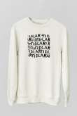 Fidlar Baskılı Unisex Beyaz Sweatshirt