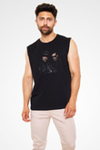Fields of the Nephilim Baskılı Unisex Siyah Kolsuz Tişört