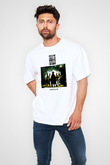 Fields of the Nephilim Baskılı Unisex Beyaz Oversize Tişört