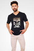 Fight Club Dövüş Klubü Siyah Unisex V Yaka Tişört