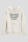 Fight Club (Tyler Durden) Baskılı Beyaz Unisex Hoodie