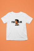 Fight Club (Tyler Durden) Baskılı Beyaz Unisex Beyaz Çocuk Tişört - Tshirt