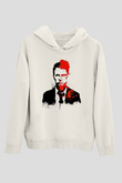 Fight Club (Tyler Durden) Baskılı Beyaz Unisex Hoodie