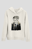 Fight Club (Tyler Durden) Baskılı Beyaz Unisex Hoodie