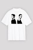 Fight Club (Tyler Durden) Baskılı Beyaz Unisex Oversize Tişört - Tshirt
