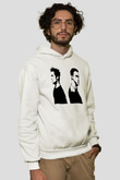 Fight Club (Tyler Durden) Baskılı Beyaz Unisex Hoodie