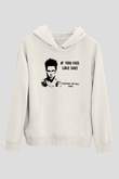 Fight Club (Tyler Durden) Baskılı Beyaz Unisex Hoodie