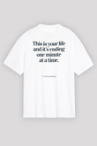 Fight Club (Tyler Durden) Baskılı Beyaz Unisex Oversize Tişört - Tshirt