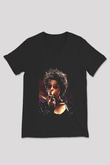 Fight Club (Tyler Durden) Baskılı Unisex Siyah V Yaka Tişört - Tshirt