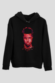 Fight Club (Tyler Durden) Baskılı Unisex Siyah Hoodie