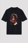 Fight Club (Tyler Durden) Baskılı Unisex Siyah Oversize Tişört - Tshirt