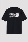 Fight Club (Tyler Durden) Baskılı Unisex Siyah Oversize Tişört - Tshirt