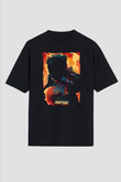 Fight Club (Tyler Durden) Baskılı Unisex Siyah Oversize Tişört - Tshirt