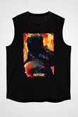Fight Club (Tyler Durden) Baskılı Unisex Siyah Kolsuz Tişört - Tshirt