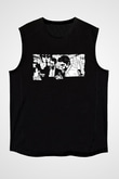 Fight Club (Tyler Durden) Baskılı Unisex Siyah Kolsuz Tişört - Tshirt