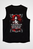 Fight Club (Tyler Durden) Baskılı Unisex Siyah Kolsuz Tişört - Tshirt