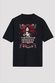 Fight Club (Tyler Durden) Baskılı Unisex Siyah Oversize Tişört - Tshirt