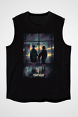 Fight Club (Tyler Durden) Baskılı Unisex Siyah Kolsuz Tişört - Tshirt