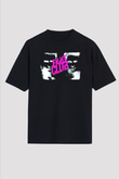Fight Club (Tyler Durden) Baskılı Unisex Siyah Oversize Tişört - Tshirt