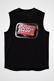 Fight Club (Tyler Durden) Baskılı Unisex Siyah Kolsuz Tişört - Tshirt